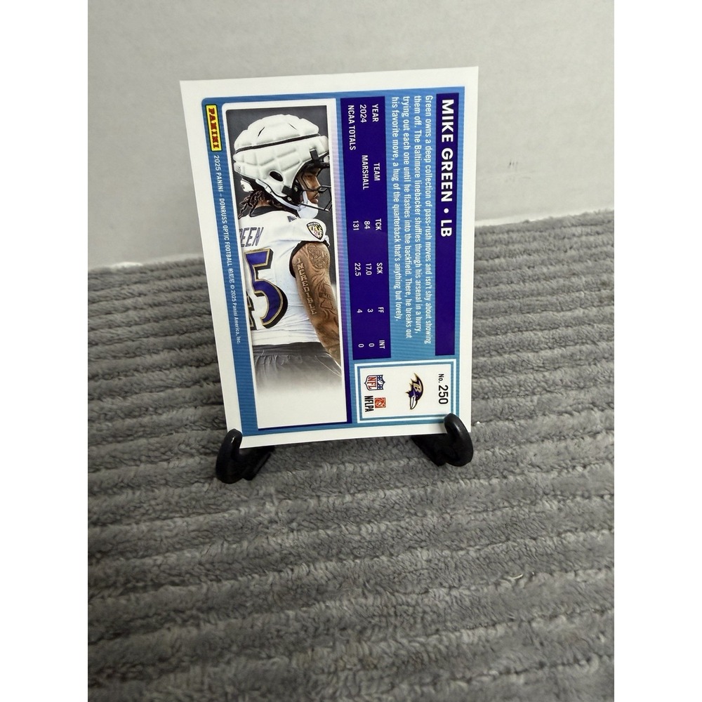 2025 Panini Donruss Optic Preview Mike Green Rated Rookie card. - Picture 3 of 4